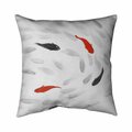 Begin Home Decor 26 x 26 in. Swimming Fish Swirl-Double Sided Print Indoor Pillow 5541-2626-AN279
